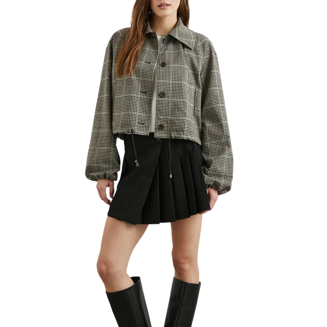 North Jacket in Teal Multi Check