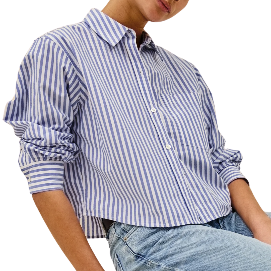 Ramy Shirt in Mariner White Stripe