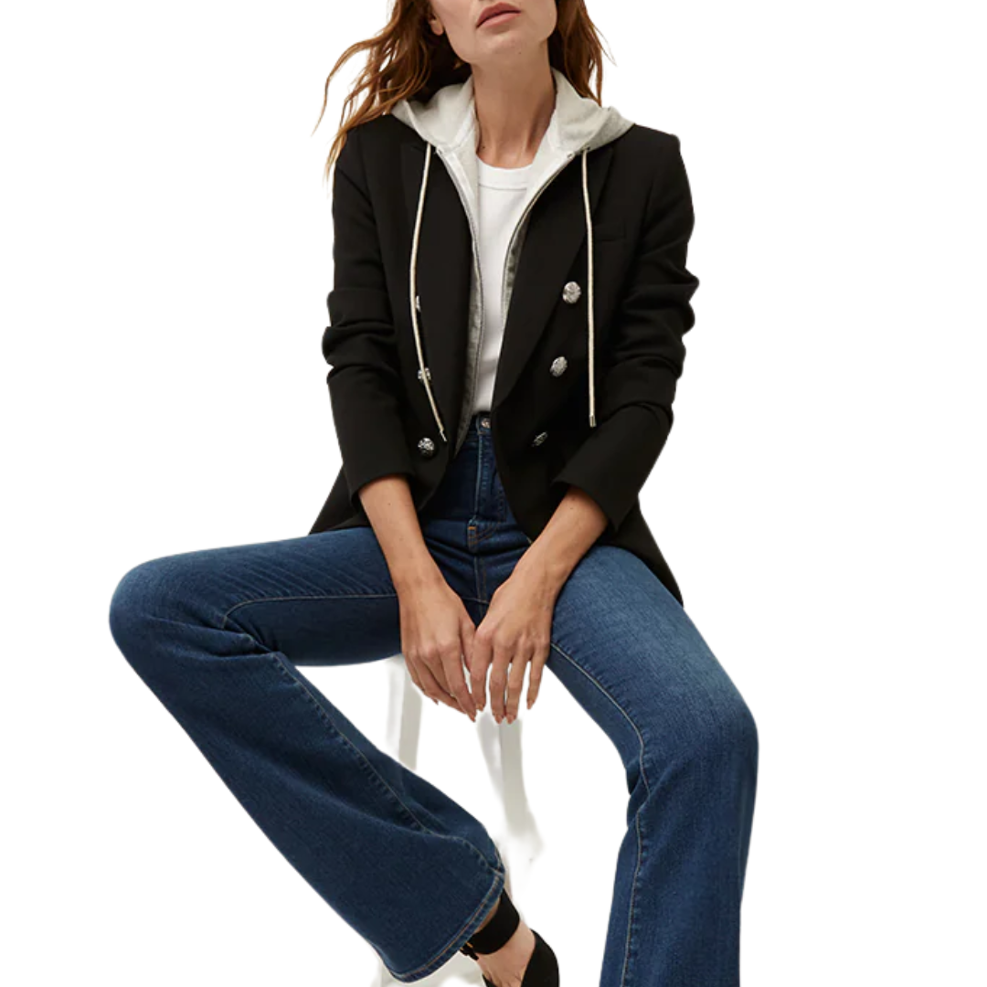 Miller Dickey Jacket in Black/Silver