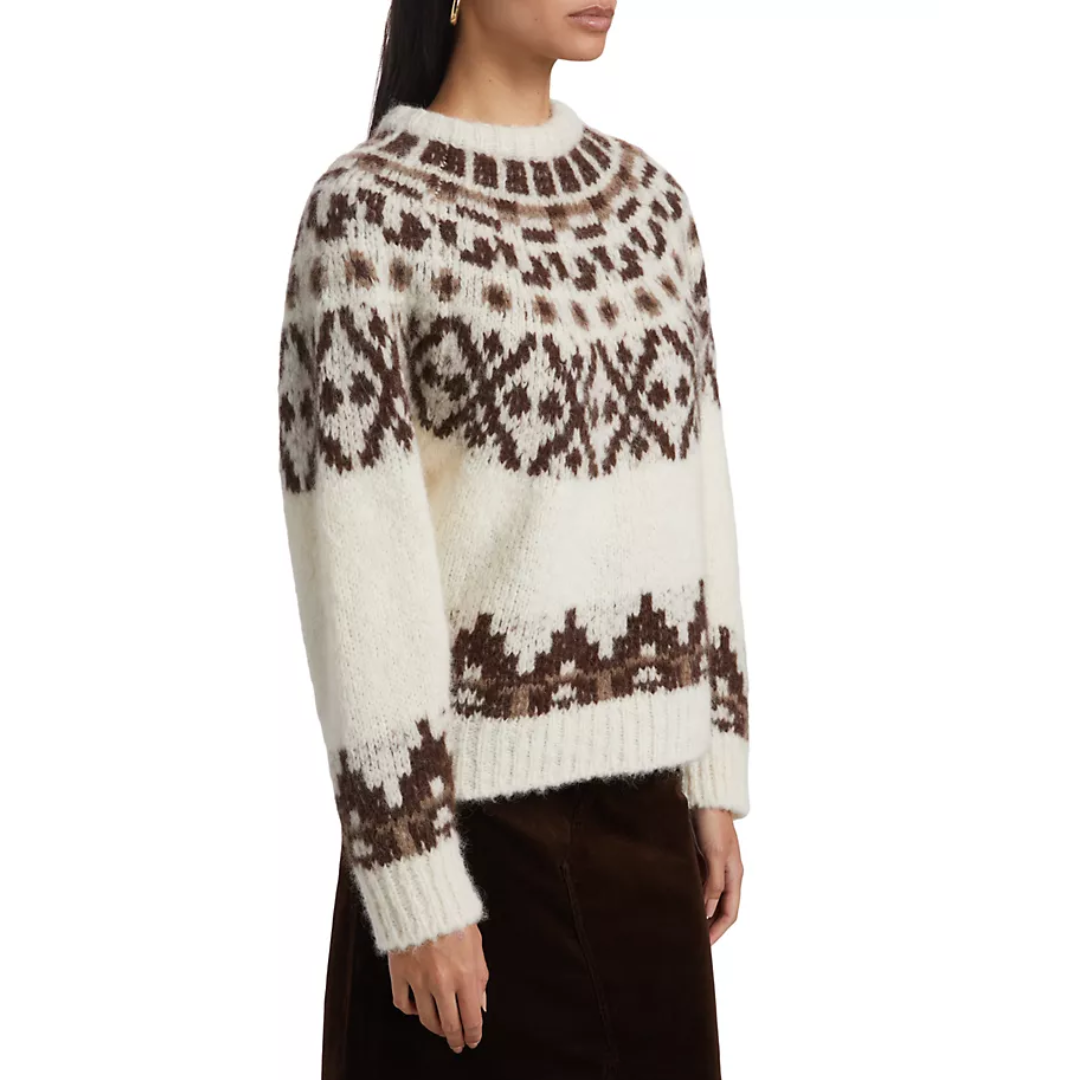 Fair Isle Sweater in Cream Multi
