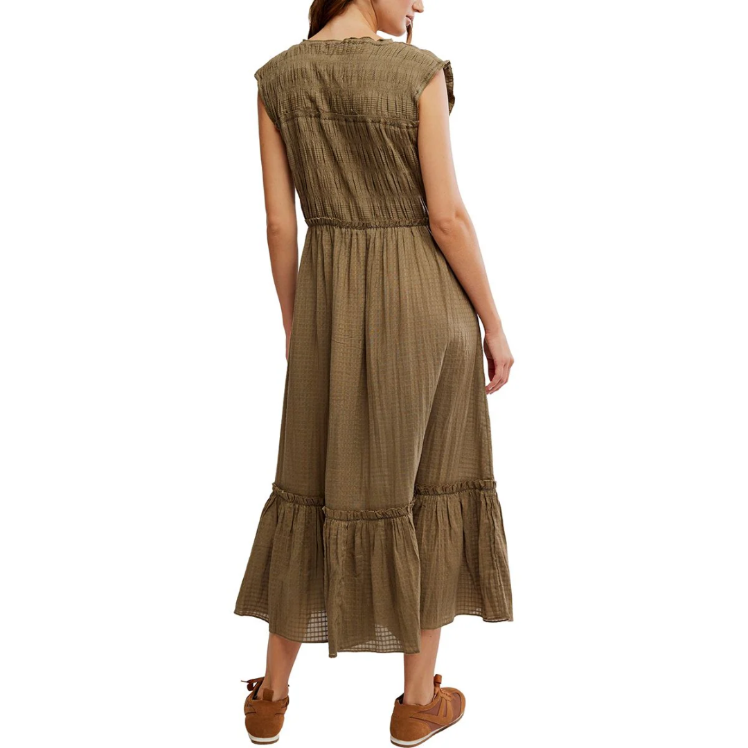 Desert Dazed Midi Dress in Caiman
