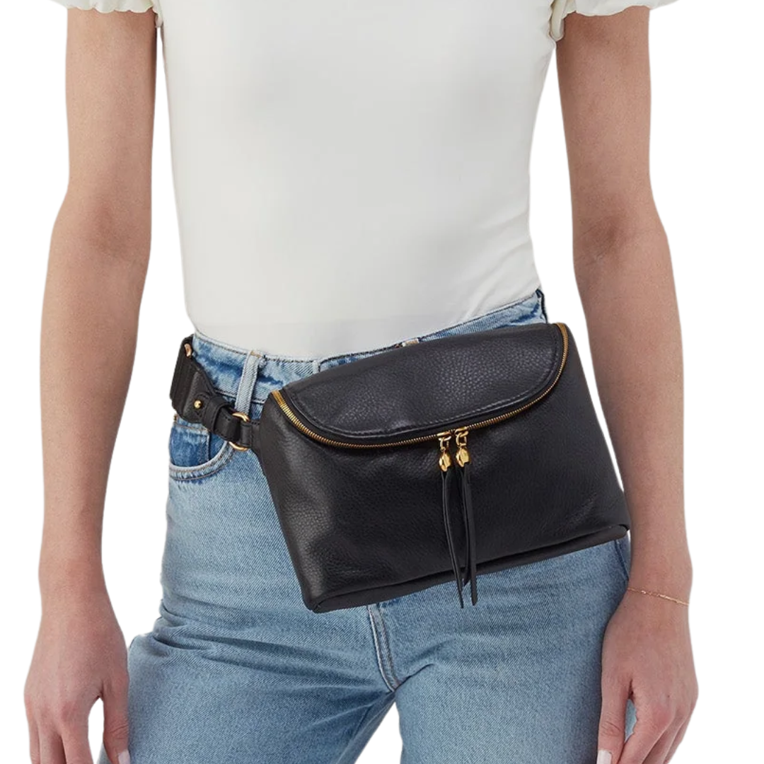 Fern Large Belt Bag in Black