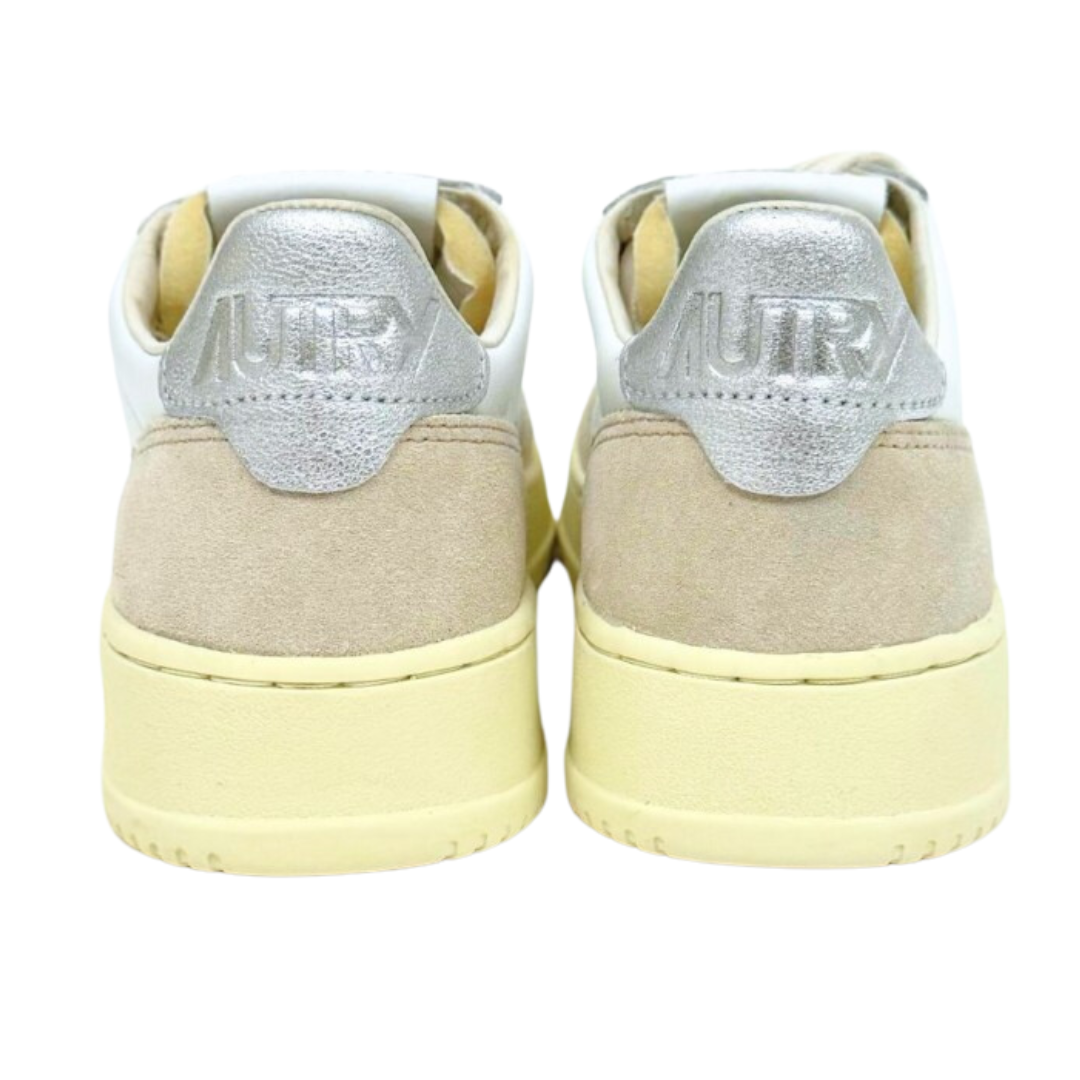Medalist Low Sneakers in White and Beige
