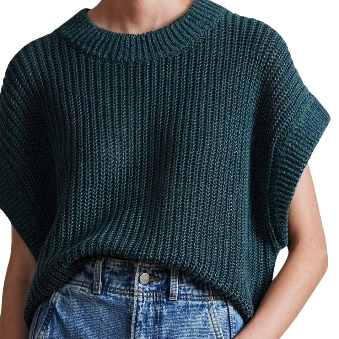 Olivia Linen Vest in Olivos
