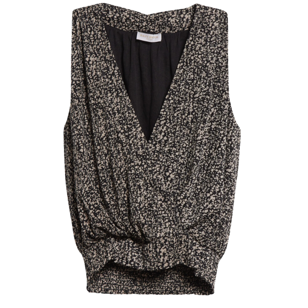 Sierra Sleeveless Blouse in Black Sahara