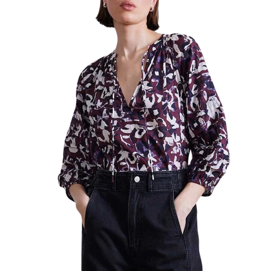 Tule Top in Aqua Di Fiore Fig