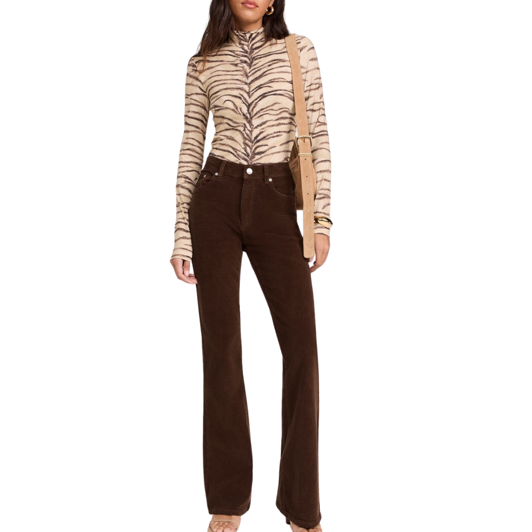 Bridget Boot High Rise Instasculpt Jeans in Walnut Corduroy