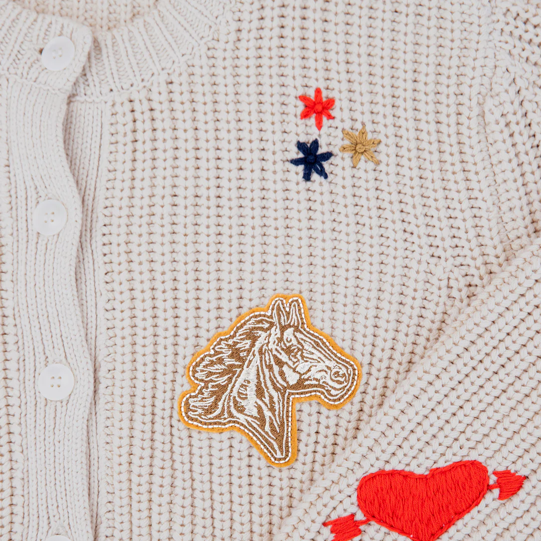 The Collegiate Cardigan in Natural
