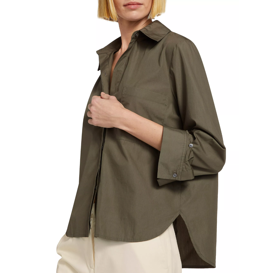 Boyfriend Shirt in Jungle Green