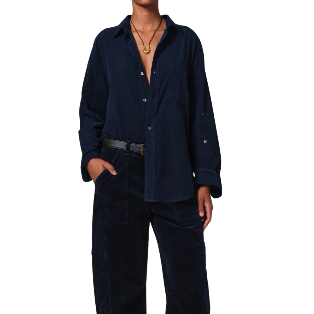 Kayla Shirt Corduroy in Navy