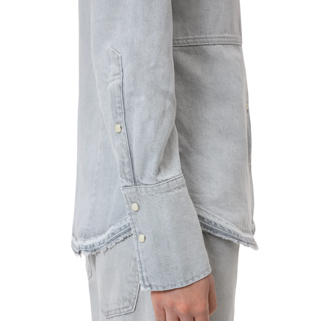 Denim Shirt in Light Grey