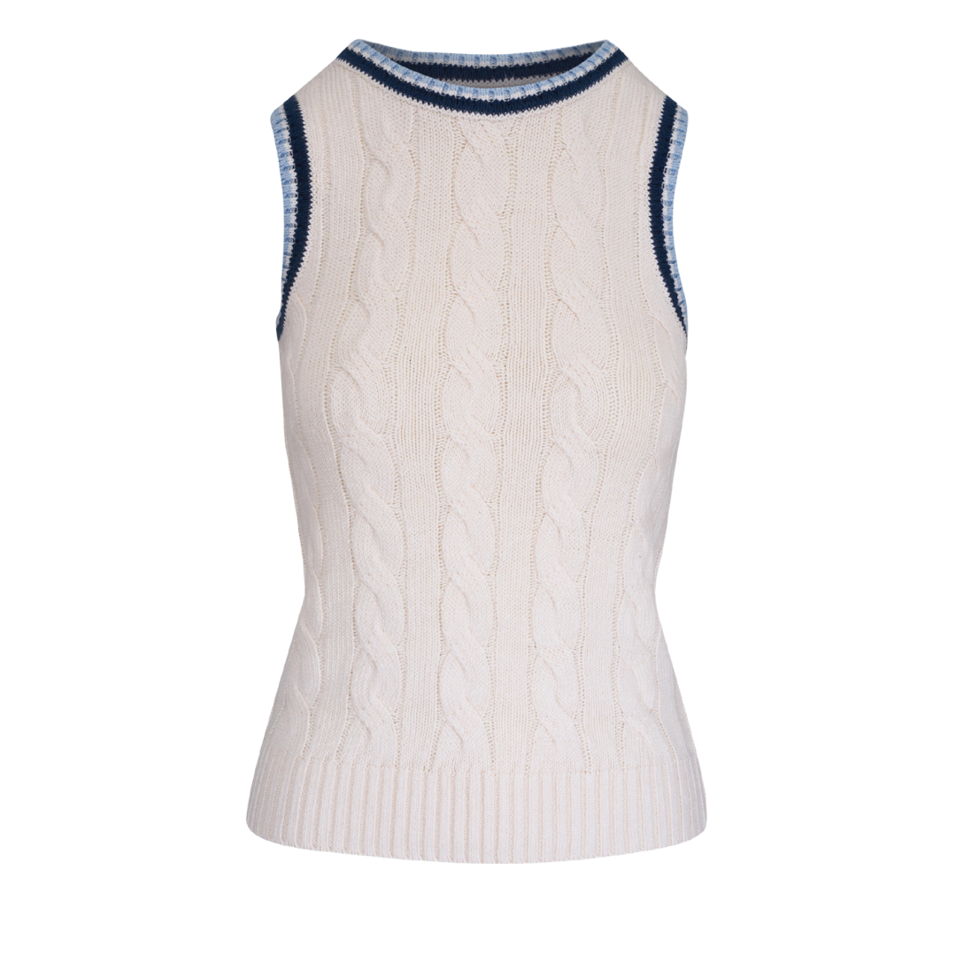 Jerrel Knit Tank in Off White