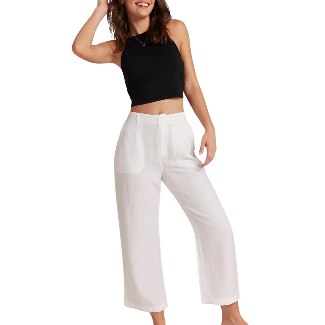 Blakely Utility Wide Leg Crop in White