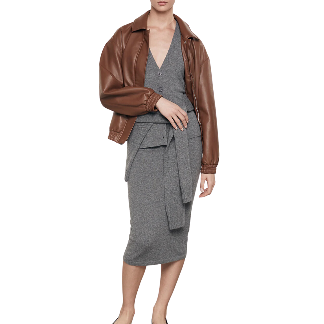 Cashmere Skirt in Thunder