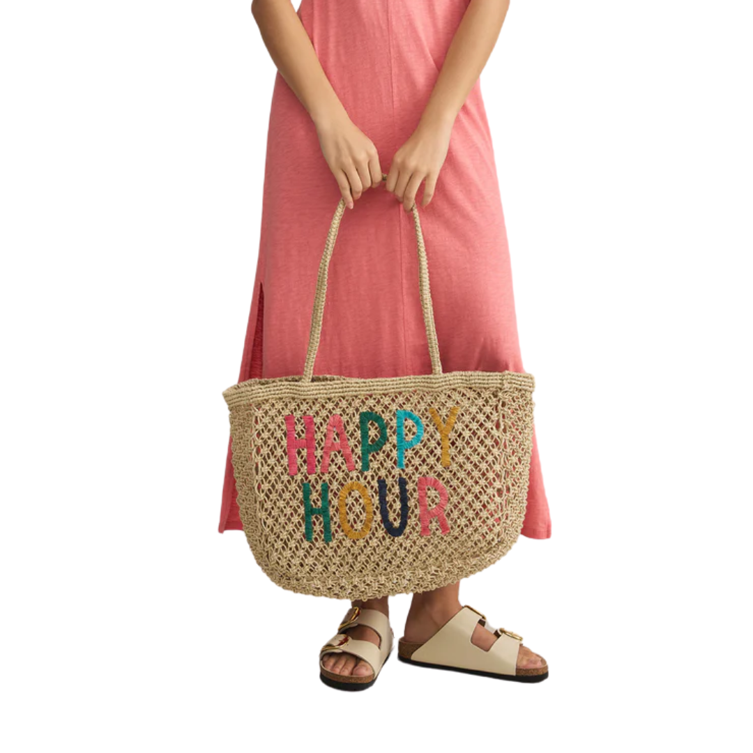 Woven Jute Tote Bag in Natural
