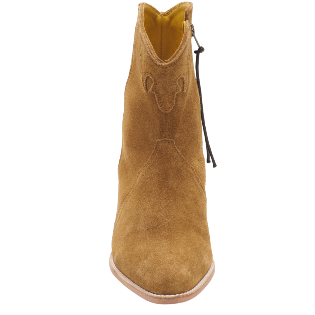 New Frontier Western Boot in Camel Suede