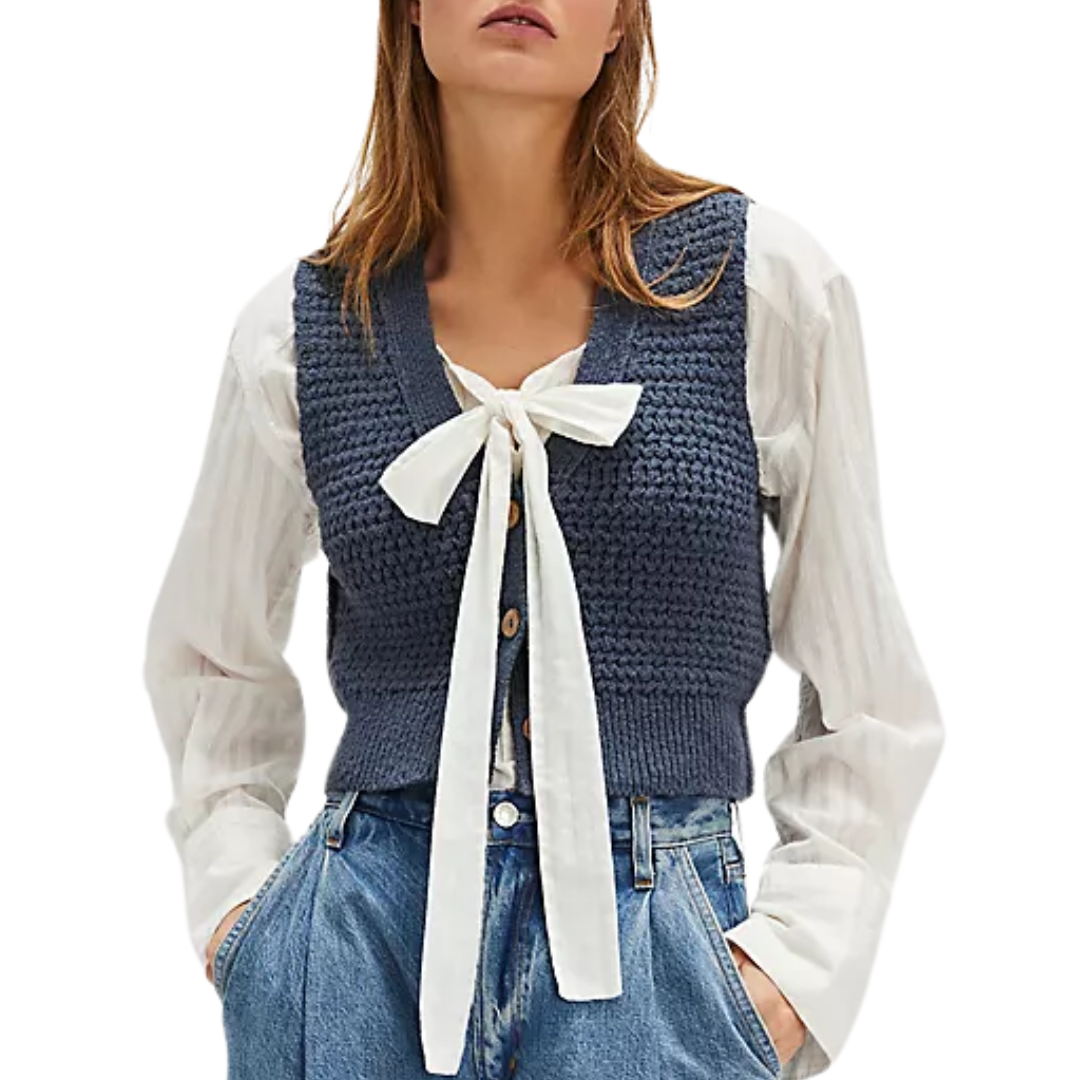 We The Free Ava Vest in Vintage Indigo