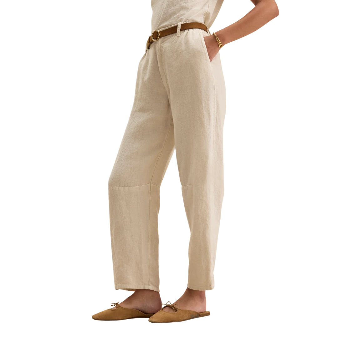 Taylor Heavy Linen Pant in Bisque