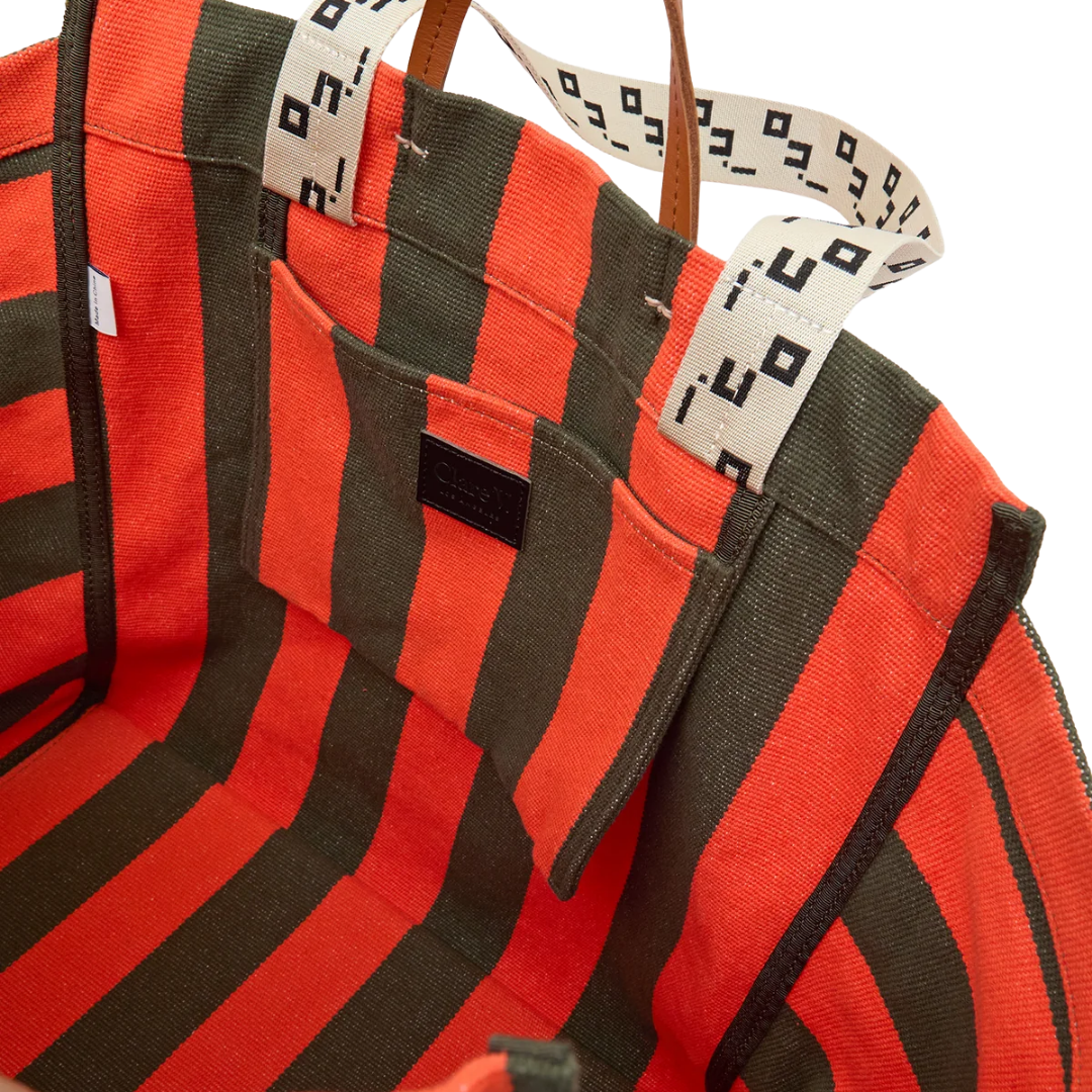 La Côte Tote in Army/Bright Poppy