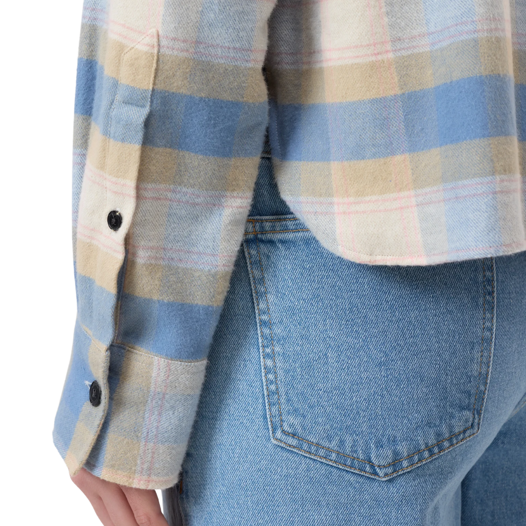 Cotton Shirt Blouse in Powder Blue