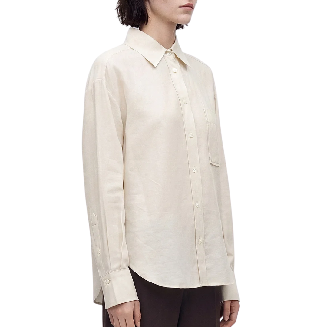 Oversized Shirt in Almond Cream