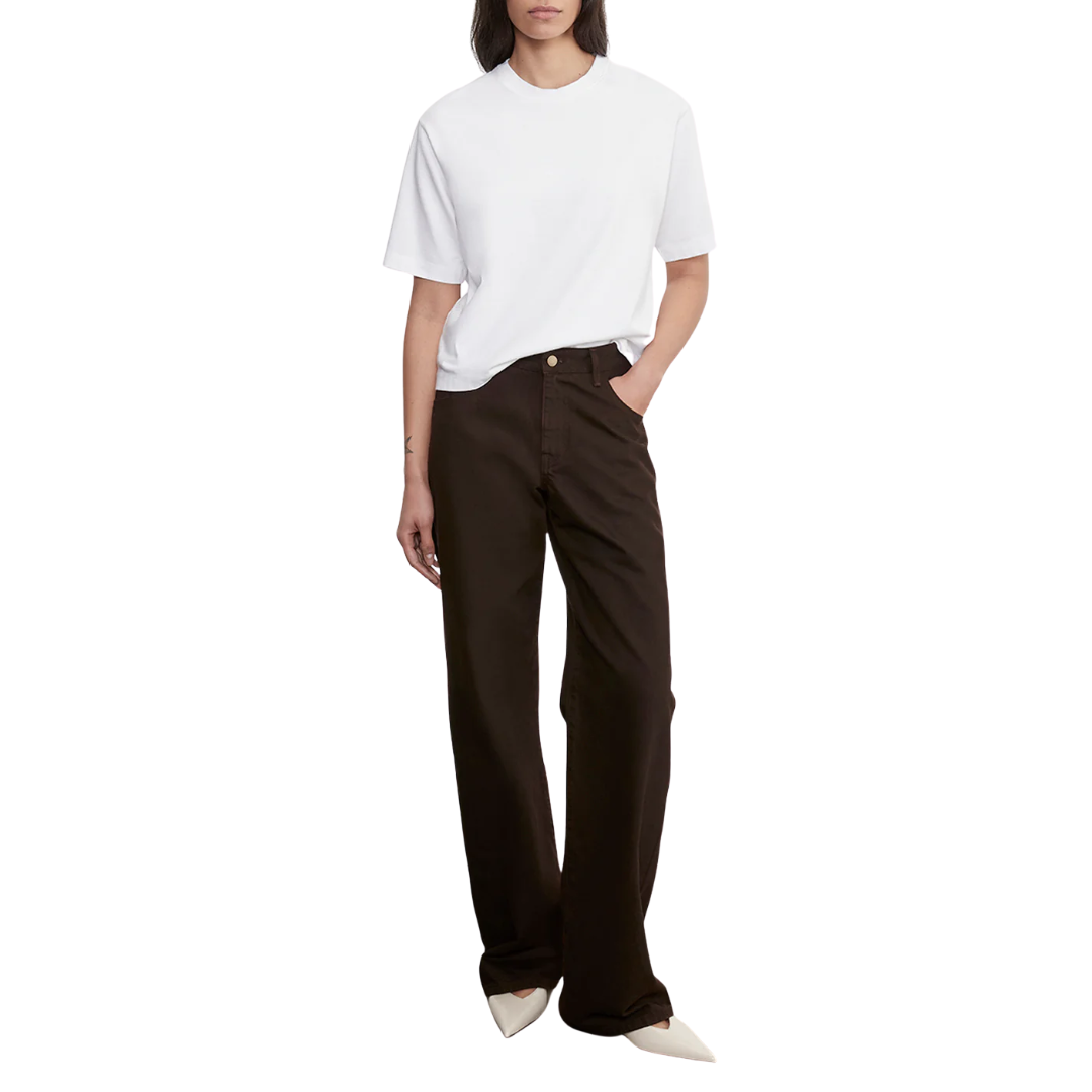 Relaxed Straight Leg Jean in Coffee Bean