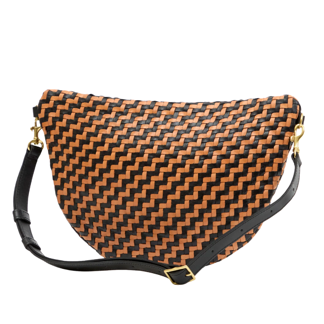Grande Fanny in Black/Natural Woven Zig-Zag