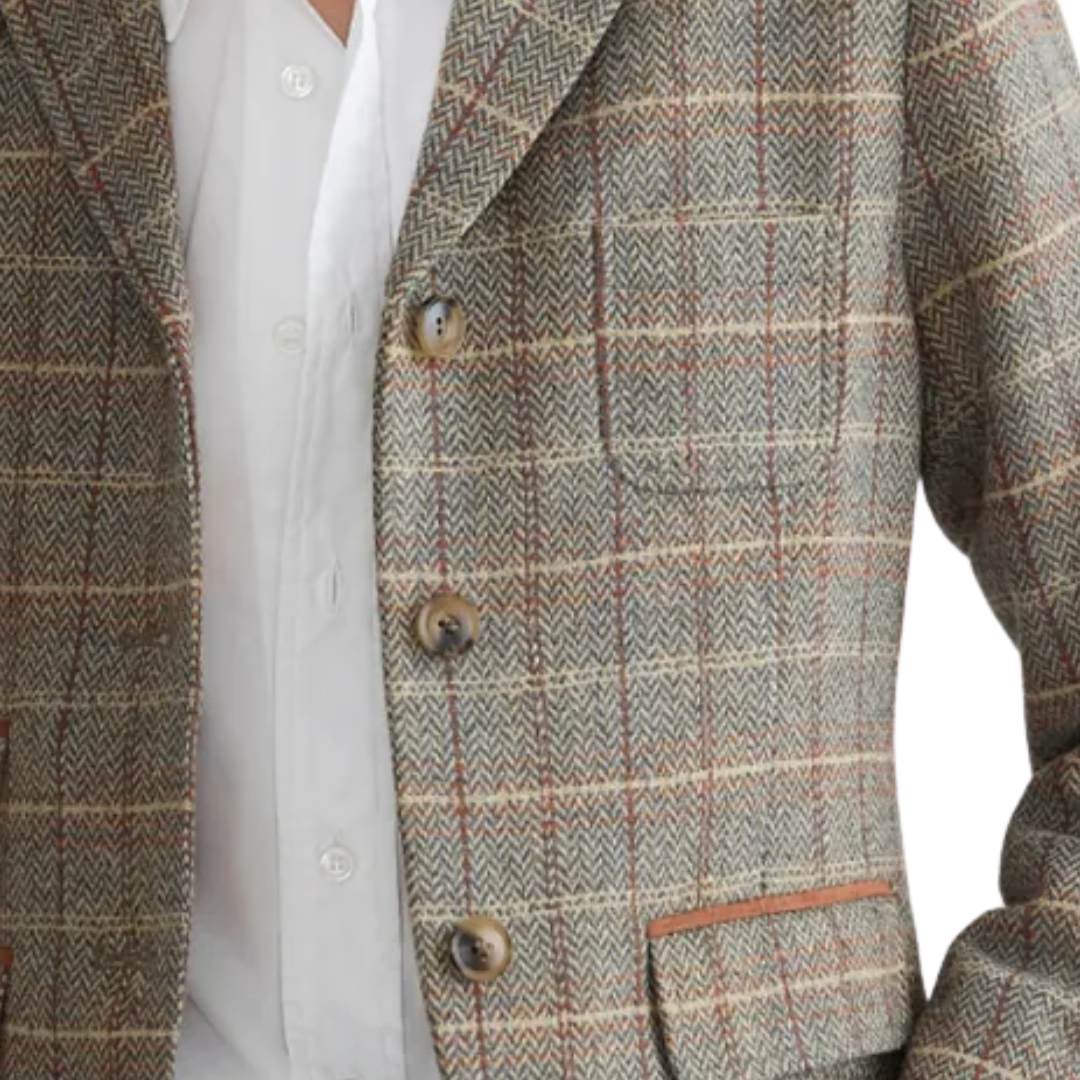 Desmond Blazer in Picante/Camel Tweed