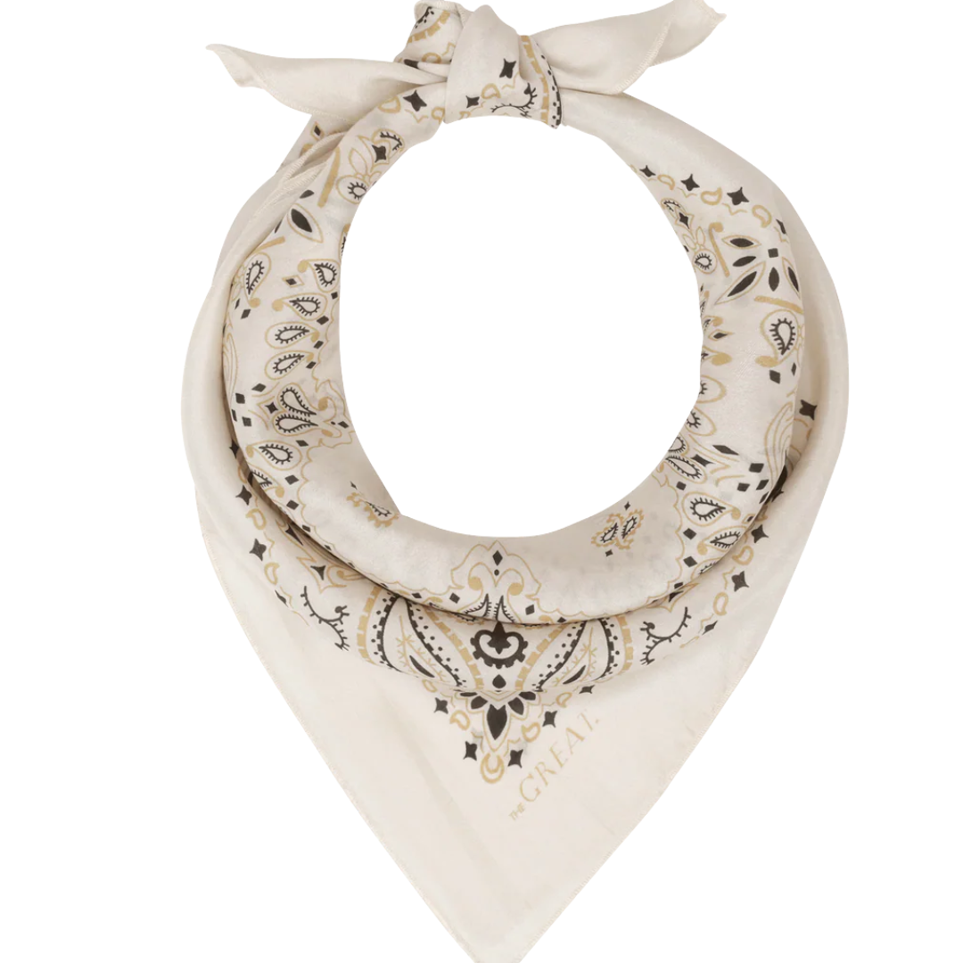 Silk Bandana in Cream