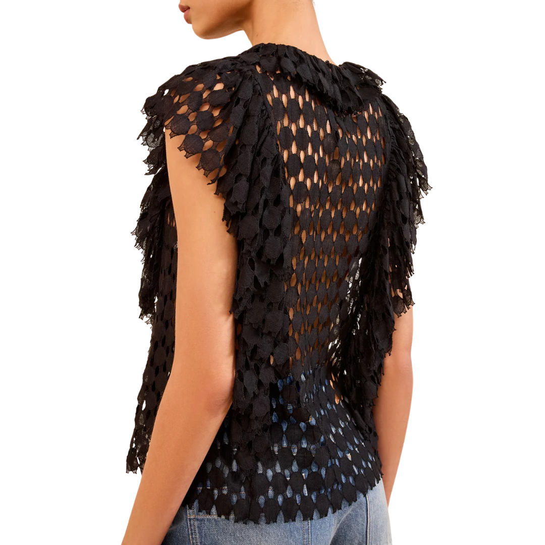 Daevy Lace Top in Noir