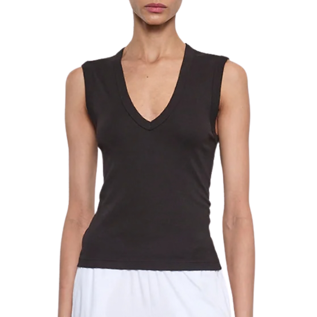 New Classic Sleeveless V in Black