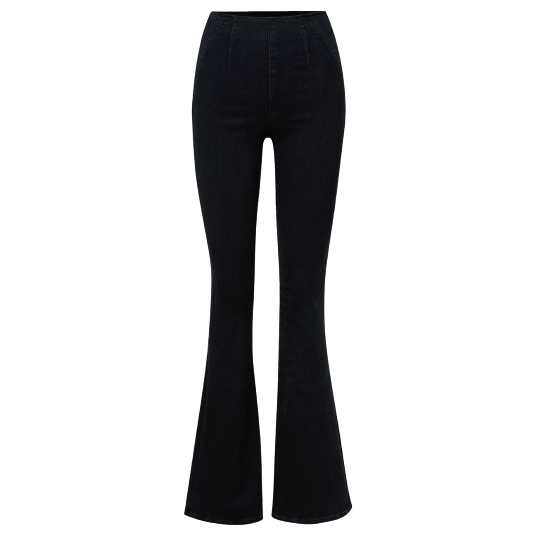 Beverly Off-Duty Skinny-Flare Jean in Onyx