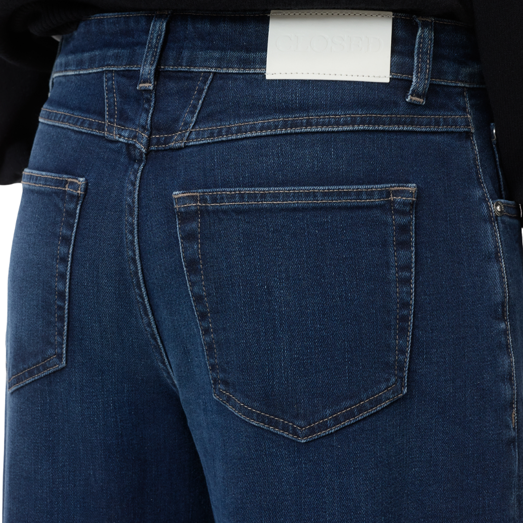 Jayla Wide Jeans in Blue/Black 32"
