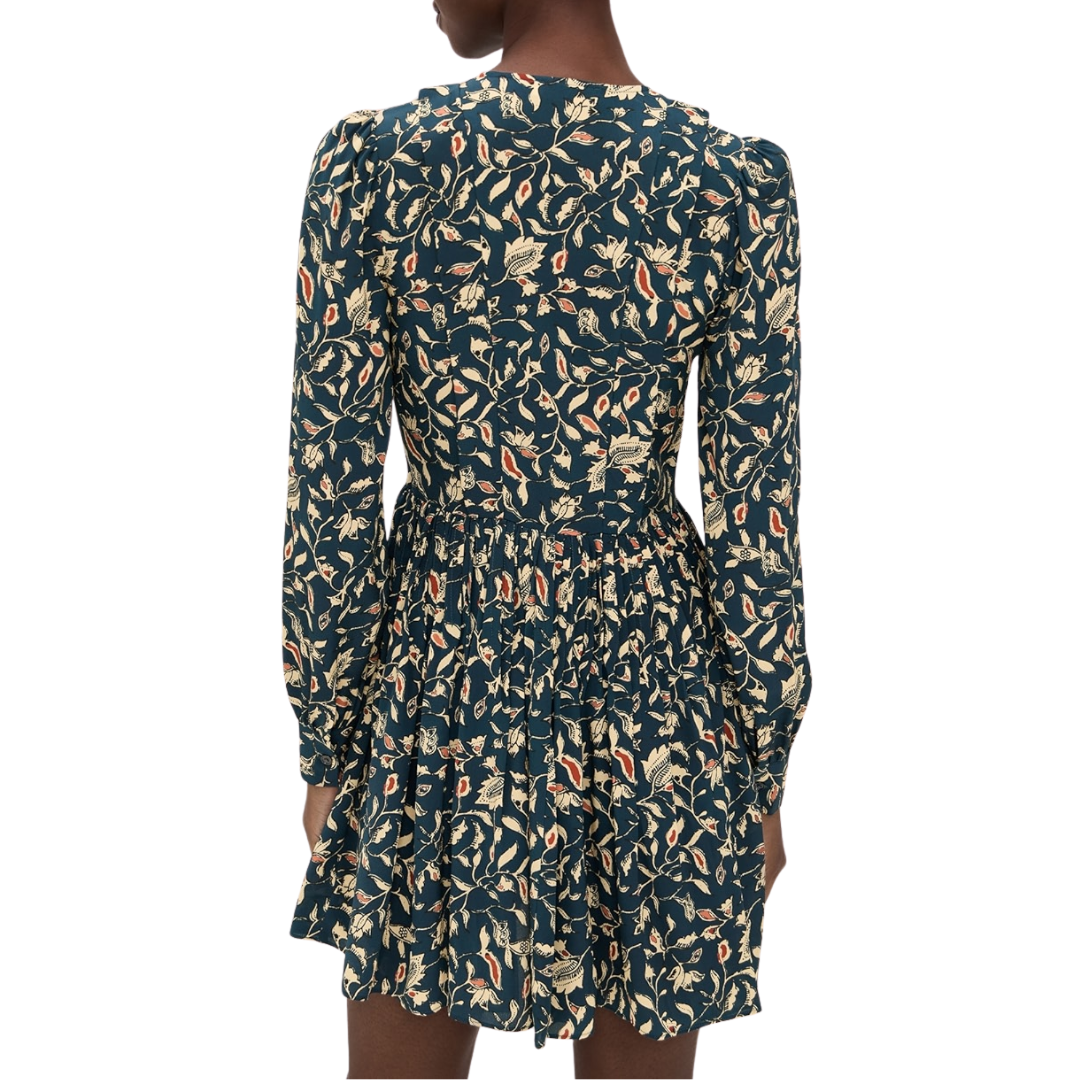 Arabella Mini Dress in Midnight Garden