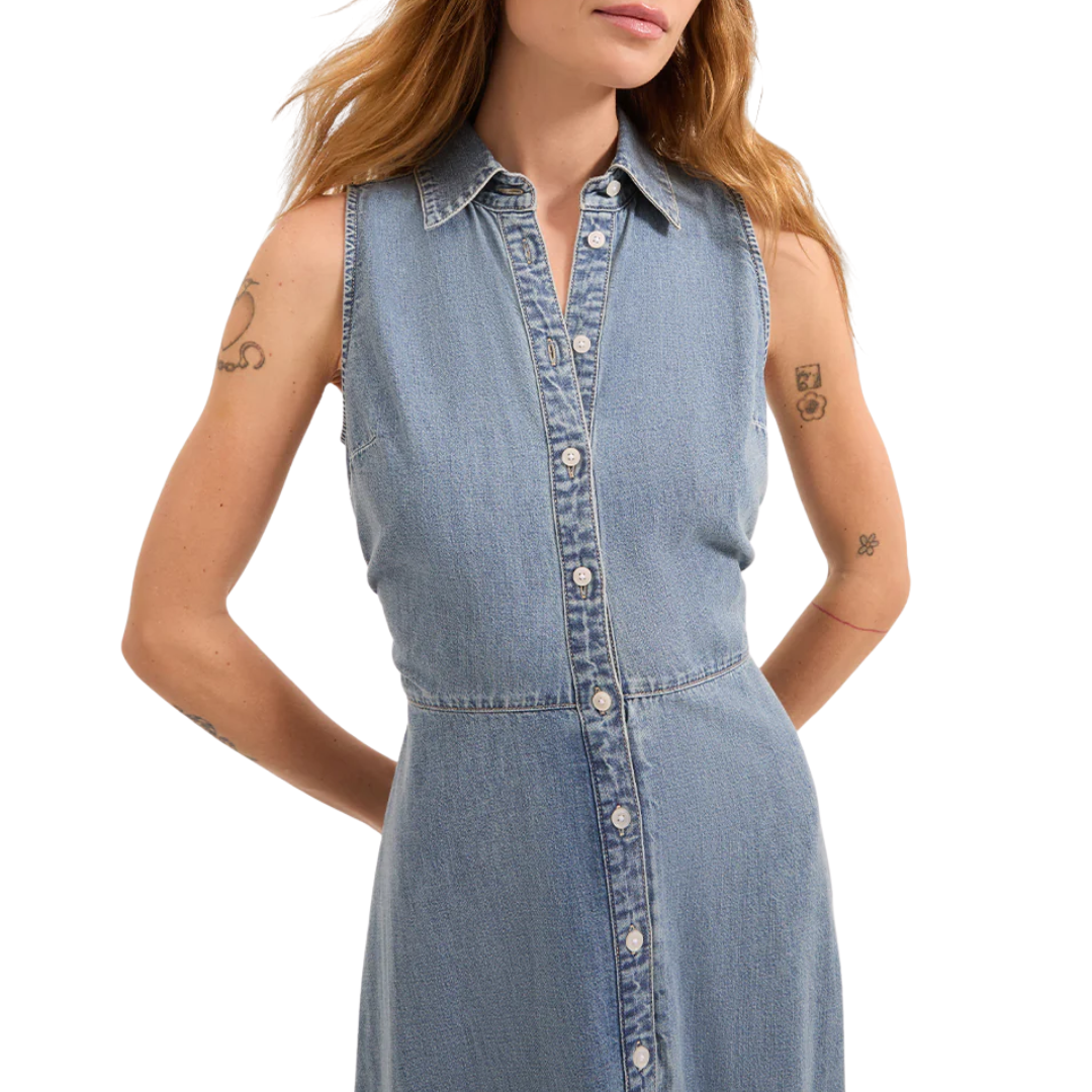 Fuller Denim Midi Dress in Starlight