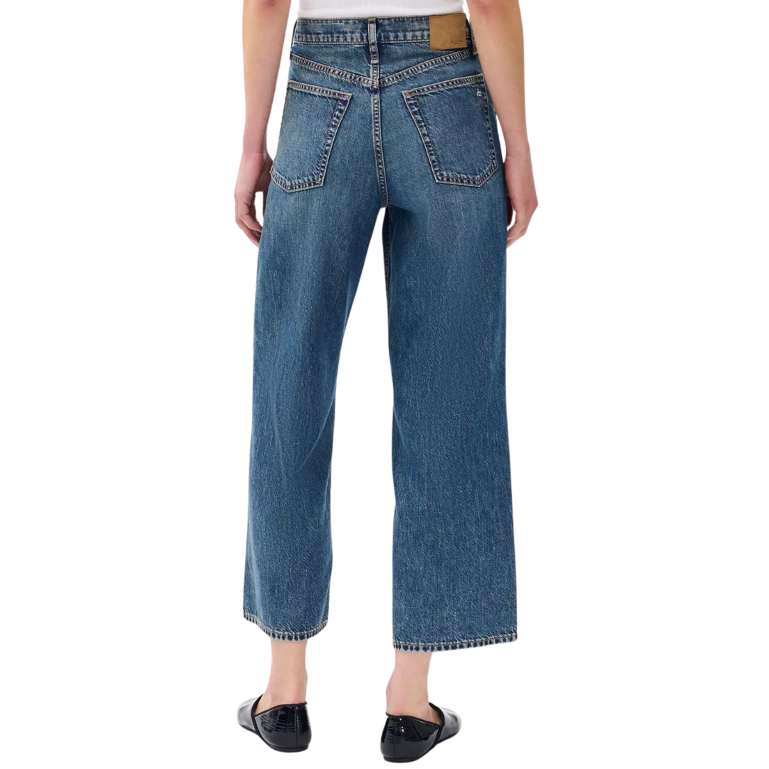 Andi Ankle Wide-Leg Jeans in Delcan