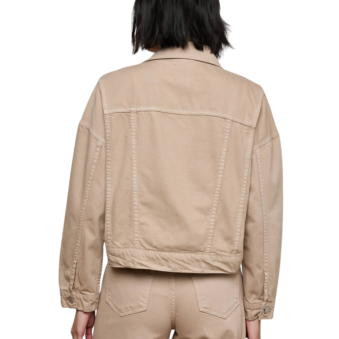 Vianney Denim Jacket in Pale Khaki