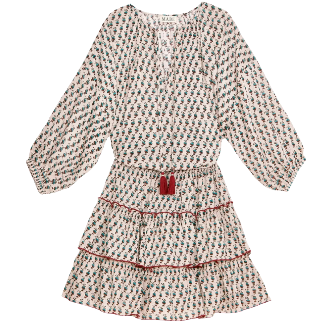 Devi Long Sleeved Sundress in Multi