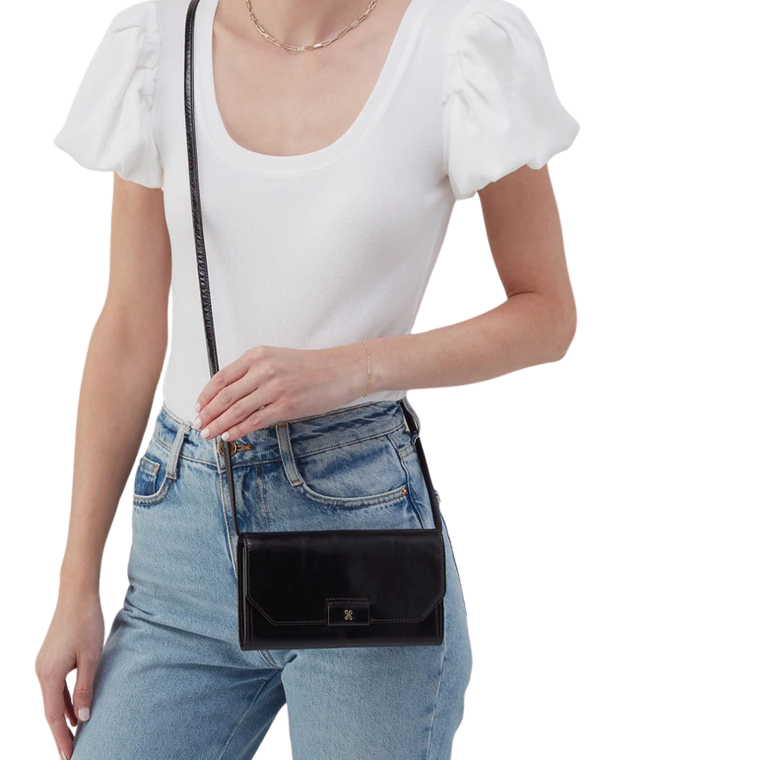 Romy Wallet Crossbody in Black