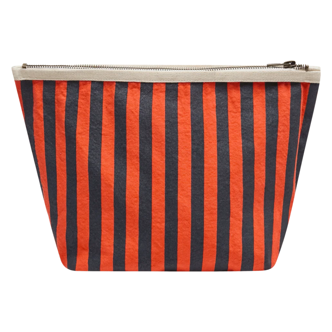 The Stripe Pouch in Hot Red Mini Prep Stripe