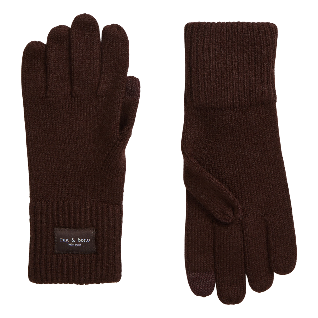 Blake Knit Gloves in Brown