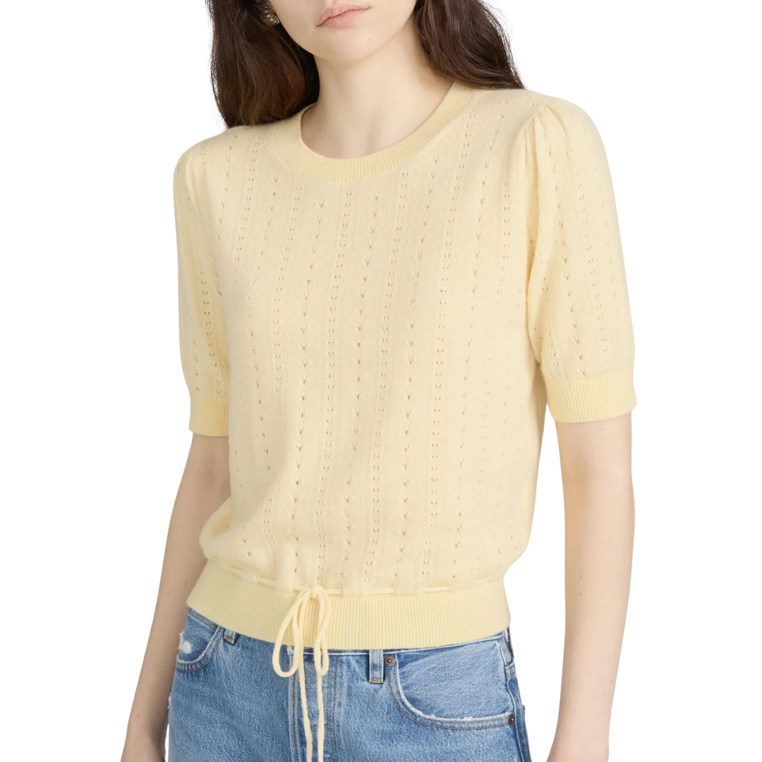 The Cashmere Charm Sweater in Canary