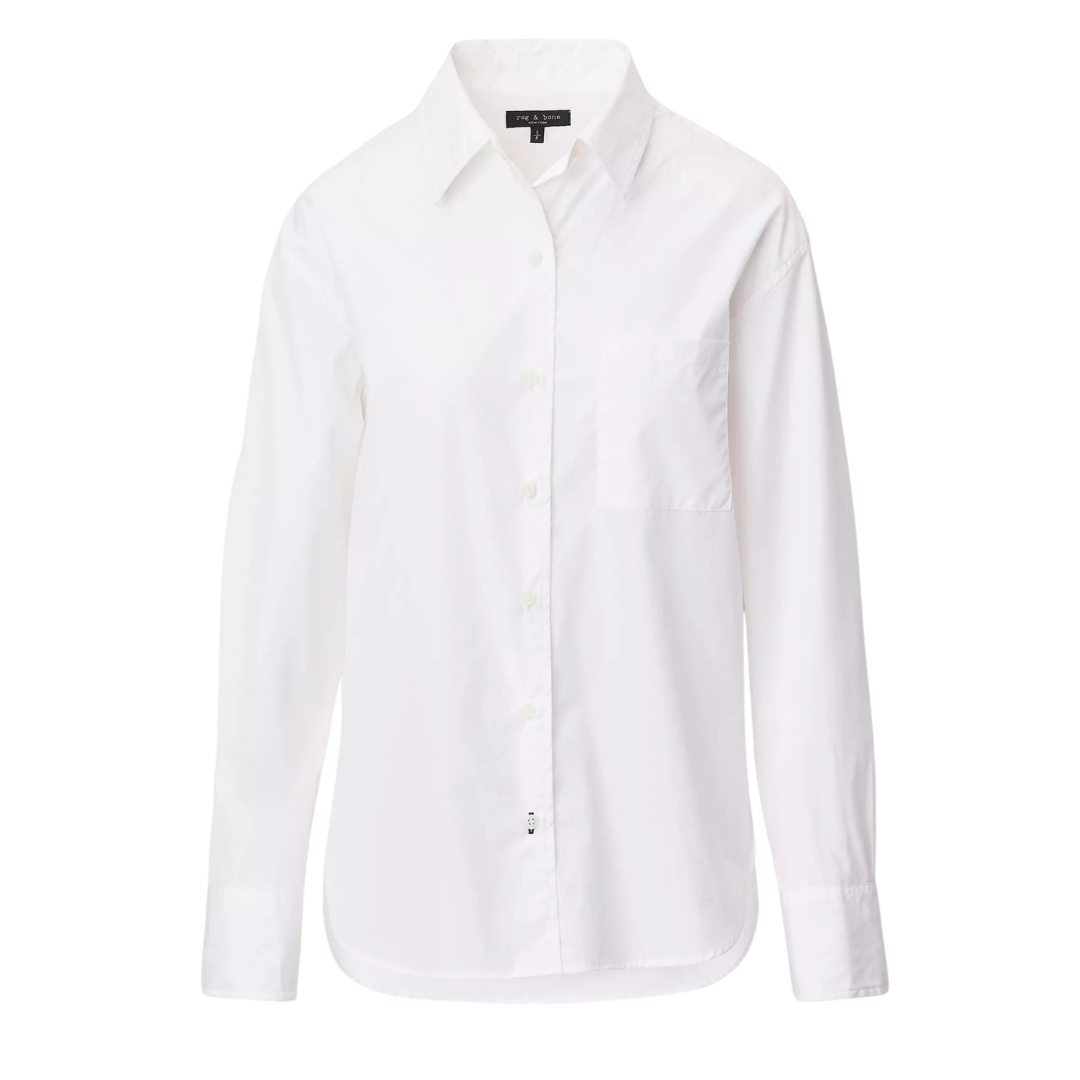 Connie Poplin Shirt in White