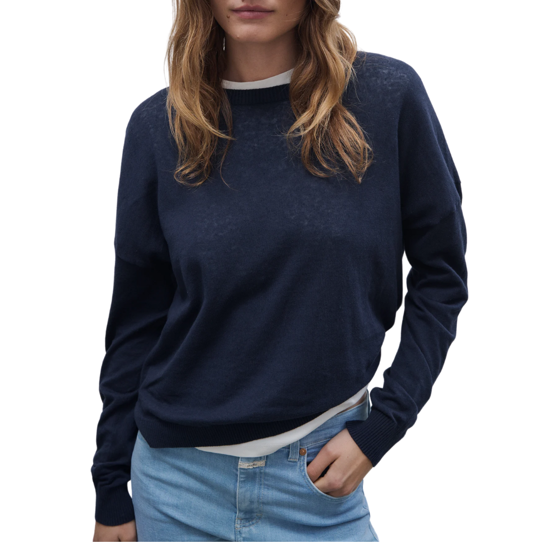 Knitted Long Sleeve in Dark Night