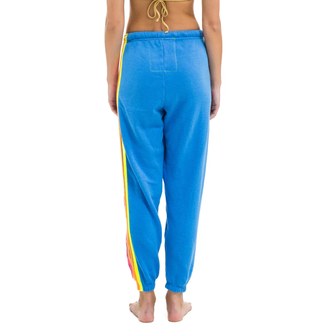 5 Stripe Sweatpants in Cobalt/Neon