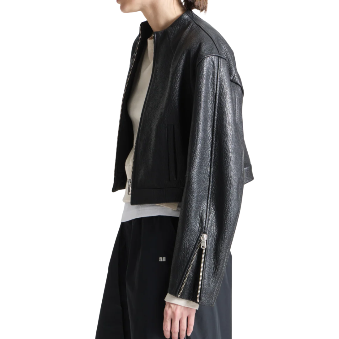 Nicholas Leather Jacket in Black