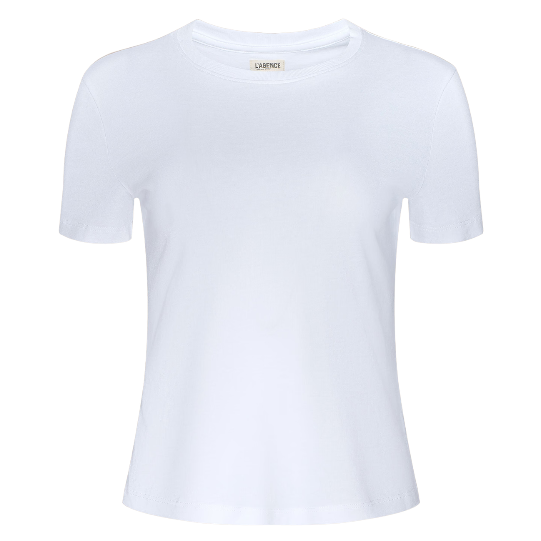 Aileen Cotton Crewneck Tee in White