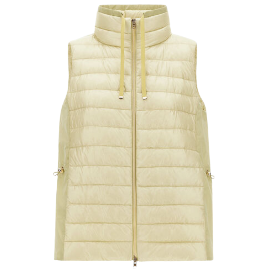 Nylon Ultralight Techno Taffeta Vest in Ivory