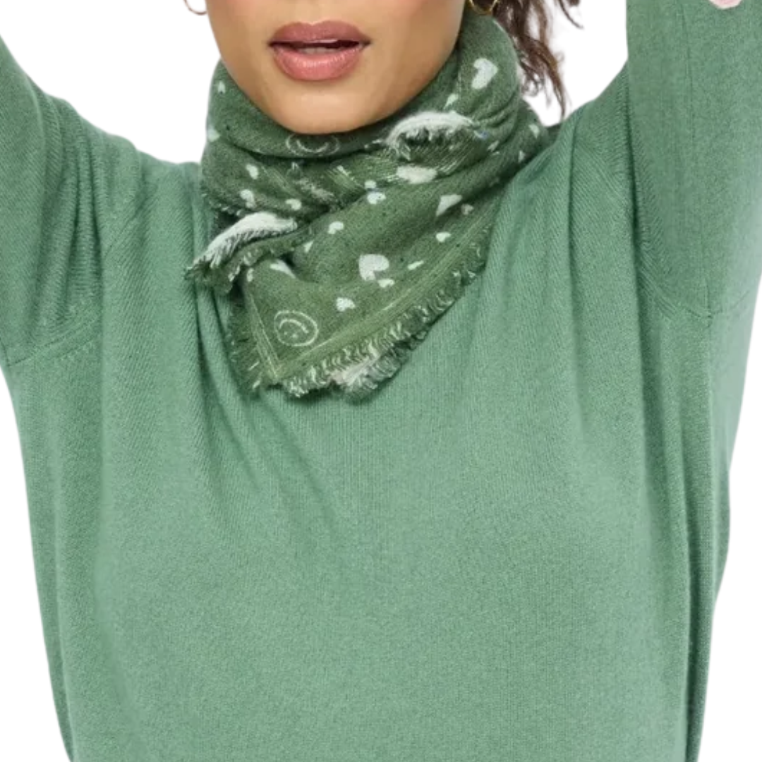 KR Cashmere Bandana in Dark Sage