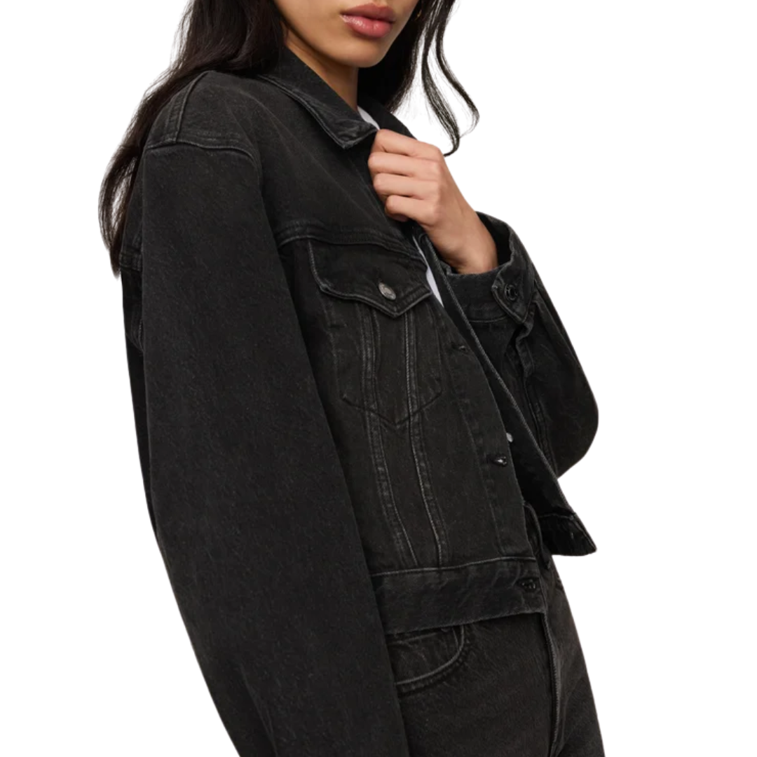 Daily Cropped Denim Jacket in Backstage